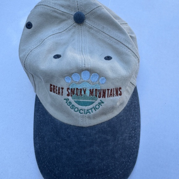 Vintage Ouray Great Smoky Mountains Association Baseball Cap Tan Souvenir OSFM - Picture 1 of 7